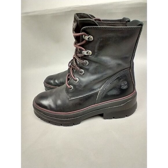 Timberland Malynn EK+ Black Leather Waterproof Lace-Up Boots Shoes Women's 7 - Picture 3 of 13